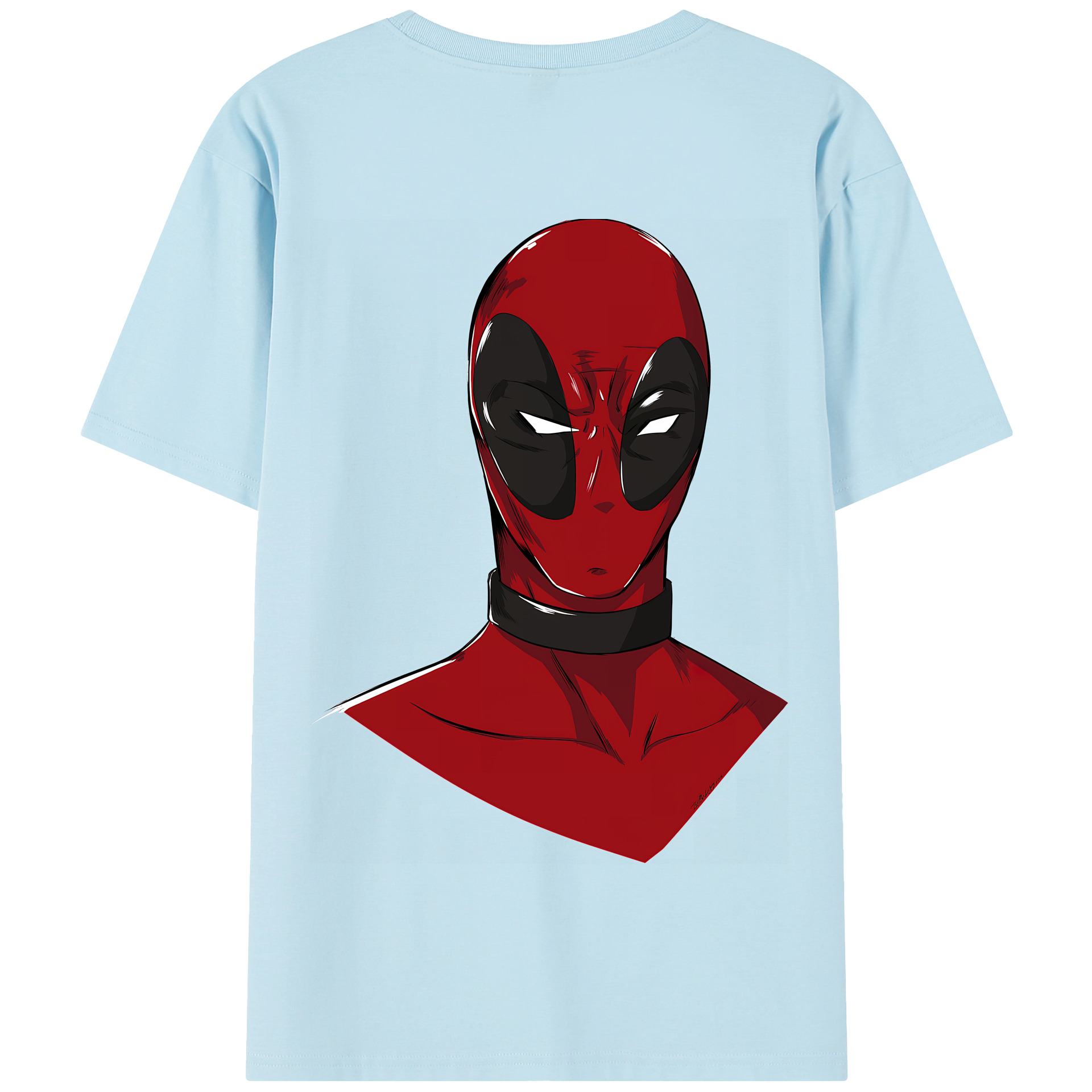 （画像用） Deadpool デッドプール 綿100％半袖Tシャツ（背面プリント）